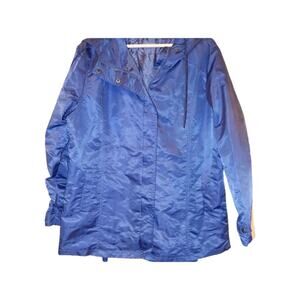 Involano blue raincoat with hoodie
